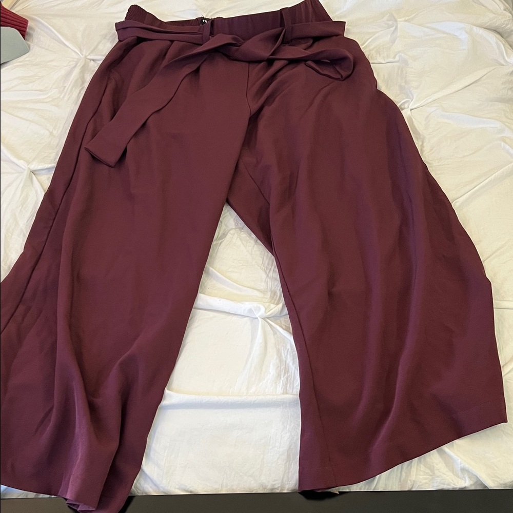Torrid Burgundy Wide Leg Pants